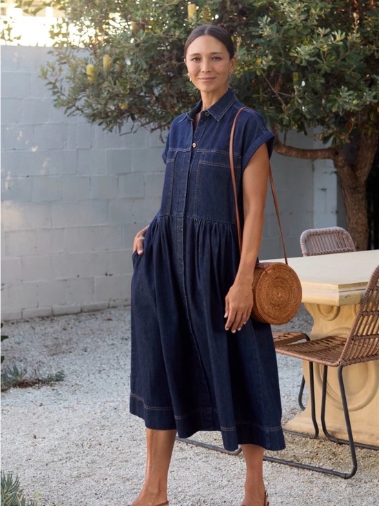 MAYE Dresses & Skirts - MAYE Harper Denim Midi Dress